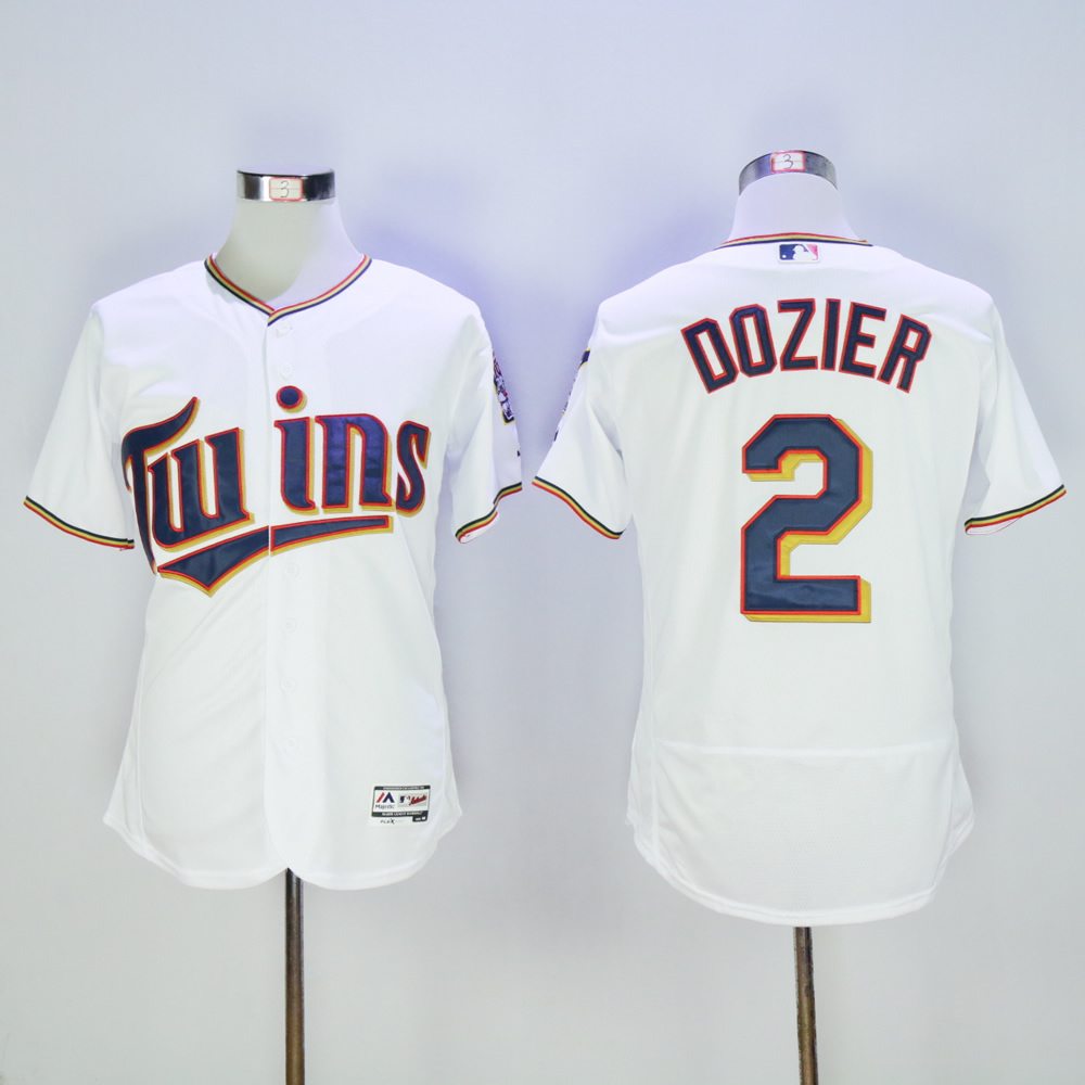 Men Minnesota Twins #2 Dozier White MLB Jerseys